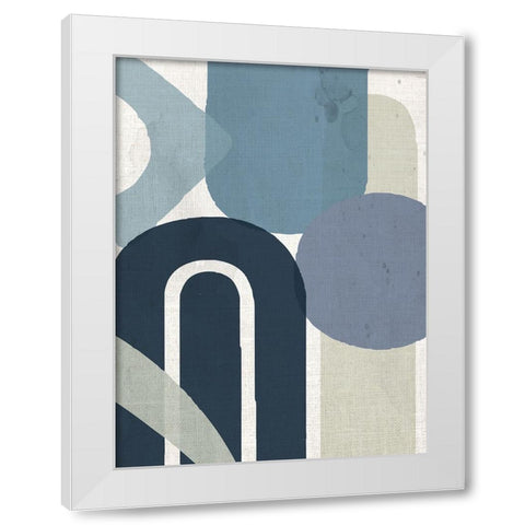 Abstract Shape 1 White Modern Wood Framed Art Print by Allen, Kimberly
