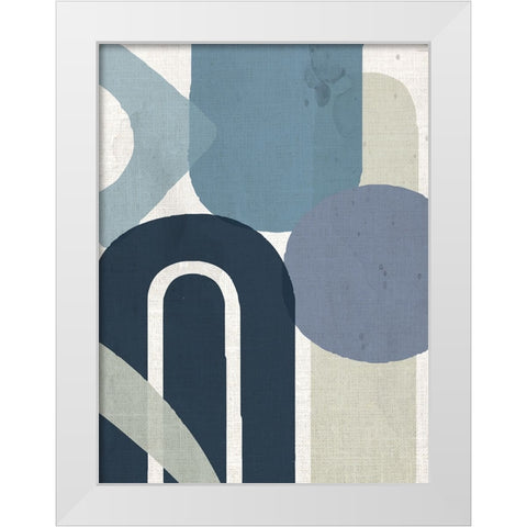 Abstract Shape 1 White Modern Wood Framed Art Print by Allen, Kimberly