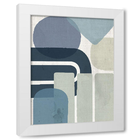 Abstract Shape 2 White Modern Wood Framed Art Print by Allen, Kimberly