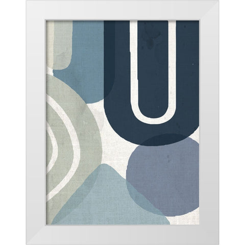 Abstract Shape 3 White Modern Wood Framed Art Print by Allen, Kimberly