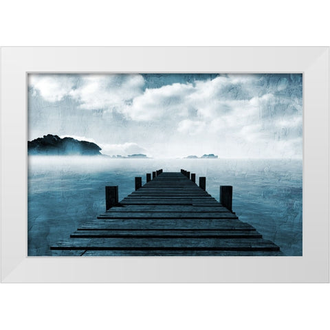 Blue Sea White Modern Wood Framed Art Print by Allen, Kimberly