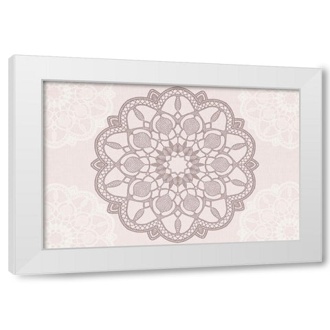 Rose Mandala White Modern Wood Framed Art Print by Allen, Kimberly