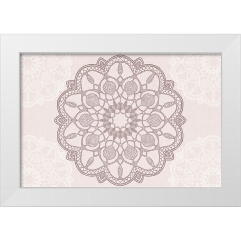 Rose Mandala White Modern Wood Framed Art Print by Allen, Kimberly