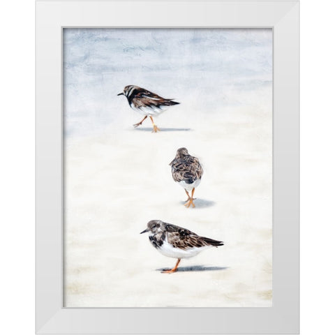 Sandpiper Beach White Modern Wood Framed Art Print by Allen, Kimberly