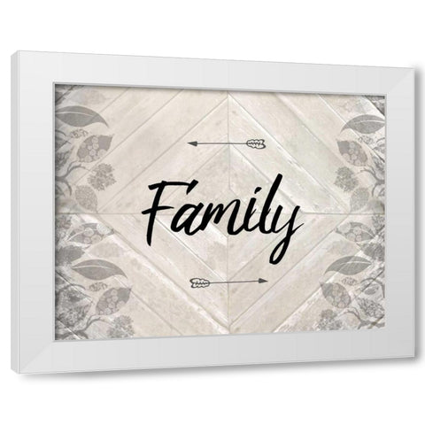 Family B White Modern Wood Framed Art Print by Allen, Kimberly