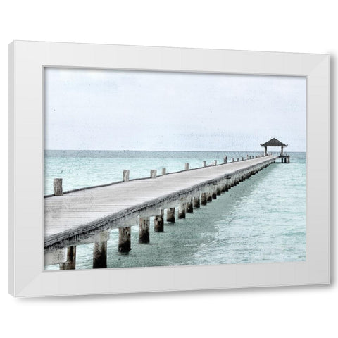 White Pier White Modern Wood Framed Art Print by Allen, Kimberly