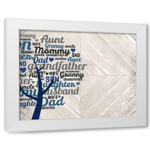 Family Tree White Modern Wood Framed Art Print by Allen, Kimberly