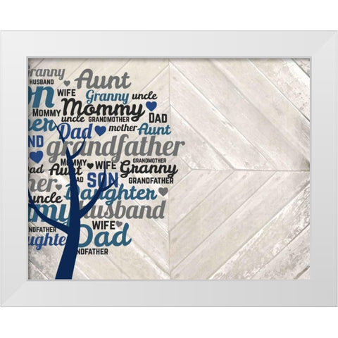 Family Tree White Modern Wood Framed Art Print by Allen, Kimberly