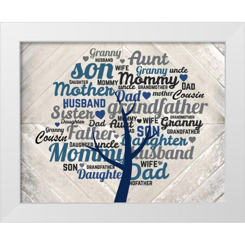 Family Tree B White Modern Wood Framed Art Print by Allen, Kimberly