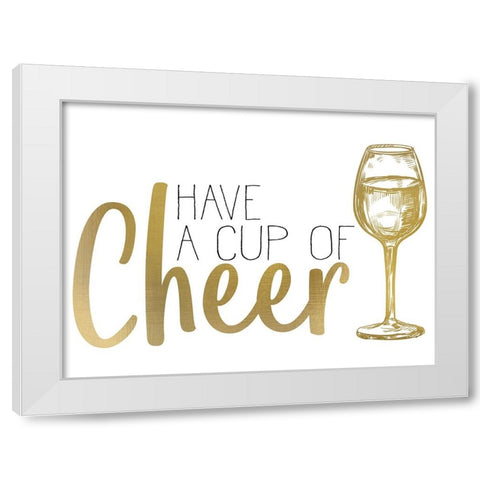 Cheer 1 White Modern Wood Framed Art Print by Allen, Kimberly