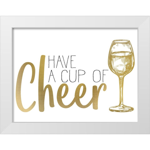 Cheer 1 White Modern Wood Framed Art Print by Allen, Kimberly