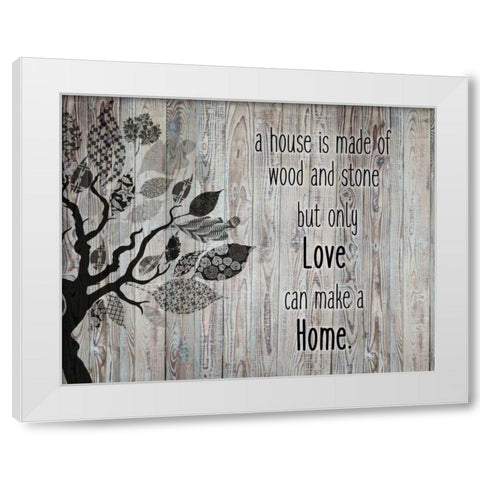 A House Is Made White Modern Wood Framed Art Print by Allen, Kimberly