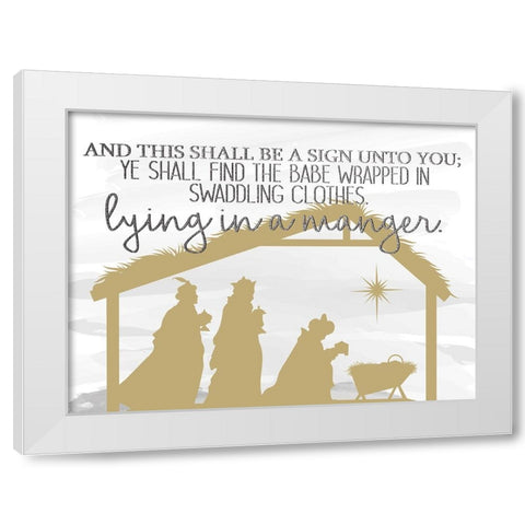 And This Shall Be White Modern Wood Framed Art Print by Allen, Kimberly