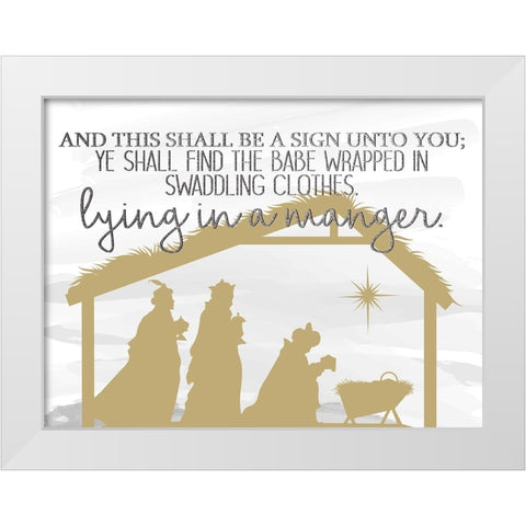 And This Shall Be White Modern Wood Framed Art Print by Allen, Kimberly