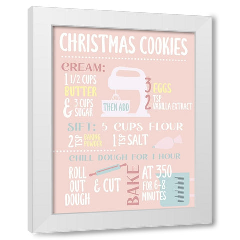 Christmas Cookies White Modern Wood Framed Art Print by Allen, Kimberly