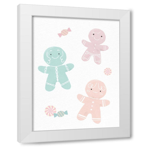 Pastel Gingerbread White Modern Wood Framed Art Print by Allen, Kimberly