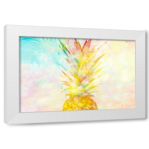 Pinneapple Dreaming White Modern Wood Framed Art Print by Allen, Kimberly