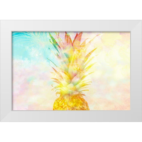 Pinneapple Dreaming White Modern Wood Framed Art Print by Allen, Kimberly