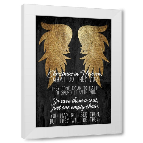 Christmas In Heaven White Modern Wood Framed Art Print by Allen, Kimberly