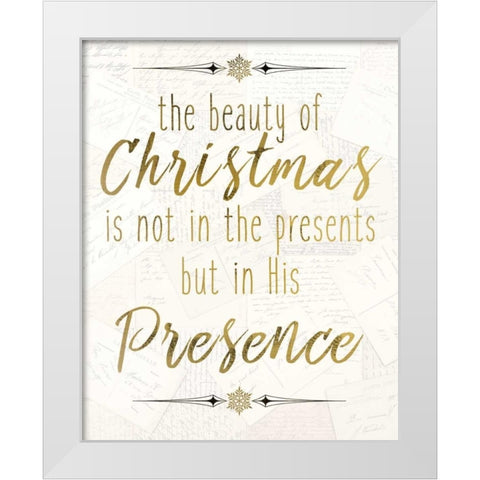 The Beauty White Modern Wood Framed Art Print by Allen, Kimberly