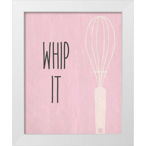 Whip It White Modern Wood Framed Art Print by Allen, Kimberly