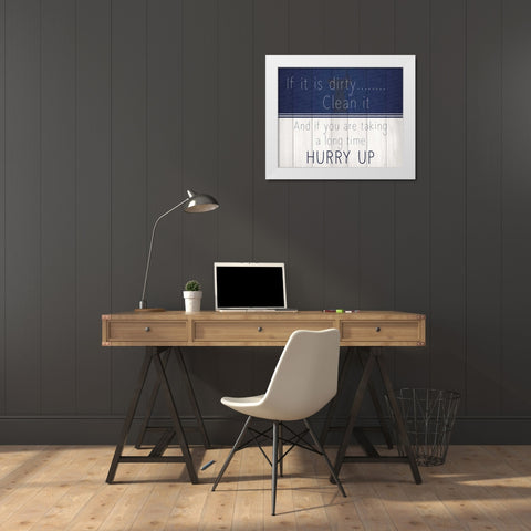 It is is 2 White Modern Wood Framed Art Print by Allen, Kimberly
