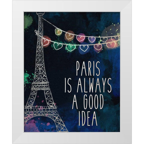 Paris is Always White Modern Wood Framed Art Print by Allen, Kimberly
