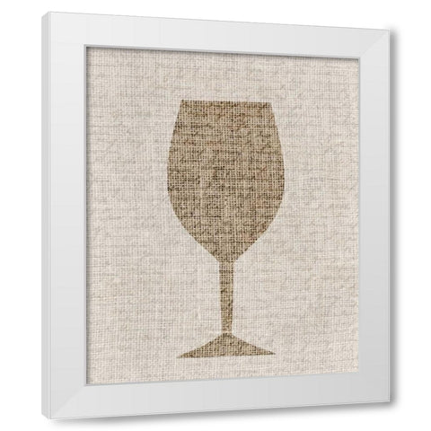 Linen Wine 1 White Modern Wood Framed Art Print by Allen, Kimberly