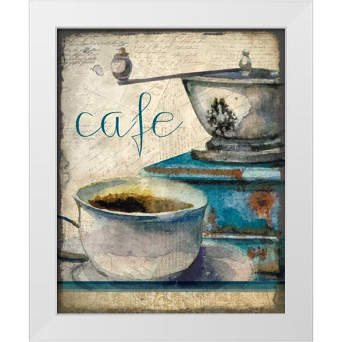 Cafe Latte 1 White Modern Wood Framed Art Print by Allen, Kimberly