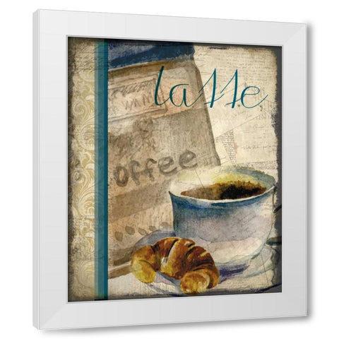 Cafe Latte 2 White Modern Wood Framed Art Print by Allen, Kimberly