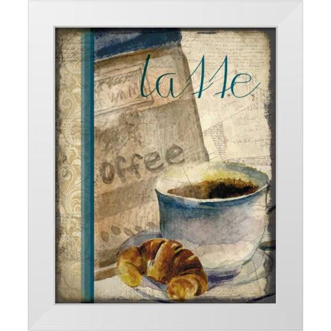 Cafe Latte 2 White Modern Wood Framed Art Print by Allen, Kimberly