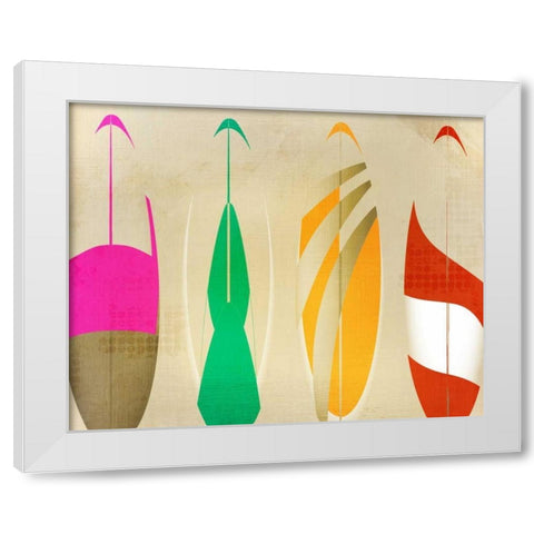 Going Surfing White Modern Wood Framed Art Print by Allen, Kimberly