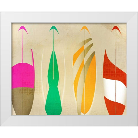 Going Surfing White Modern Wood Framed Art Print by Allen, Kimberly