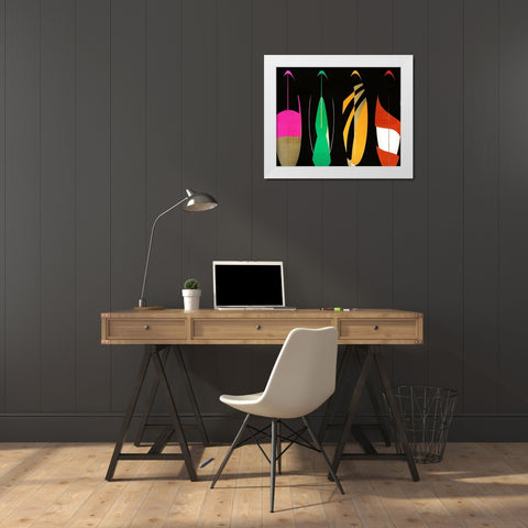 Going Surfing B White Modern Wood Framed Art Print by Kimberly, Allen