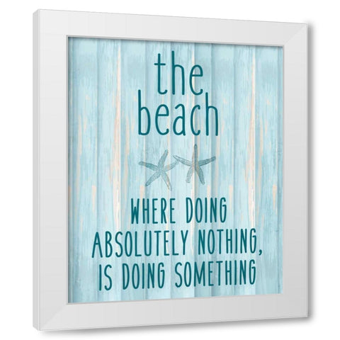 The Beach White Modern Wood Framed Art Print by Allen, Kimberly