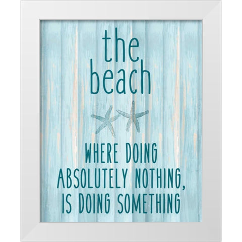 The Beach White Modern Wood Framed Art Print by Allen, Kimberly