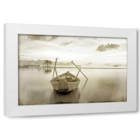 Sunrise on the Lake White Modern Wood Framed Art Print by Allen, Kimberly