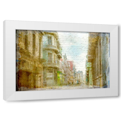 Havana Streets White Modern Wood Framed Art Print by Allen, Kimberly