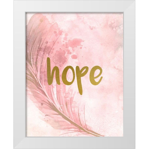 Pink Feathered 2 White Modern Wood Framed Art Print by Allen, Kimberly