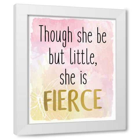 Fierce White Modern Wood Framed Art Print by Allen, Kimberly