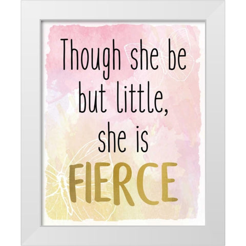 Fierce White Modern Wood Framed Art Print by Allen, Kimberly
