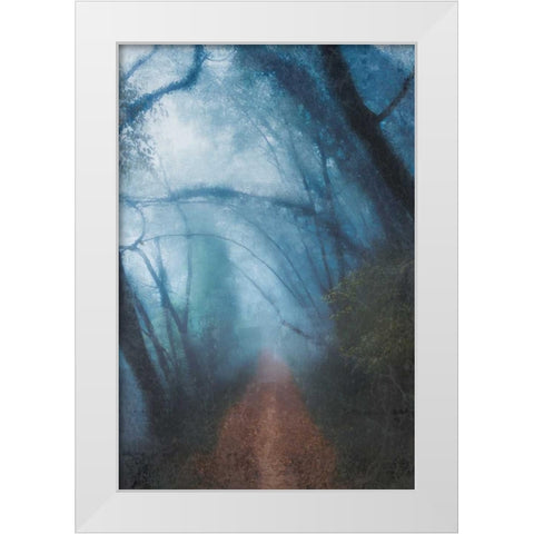 Forest Blues White Modern Wood Framed Art Print by Allen, Kimberly