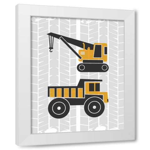 Build Explore 1 White Modern Wood Framed Art Print by Allen, Kimberly