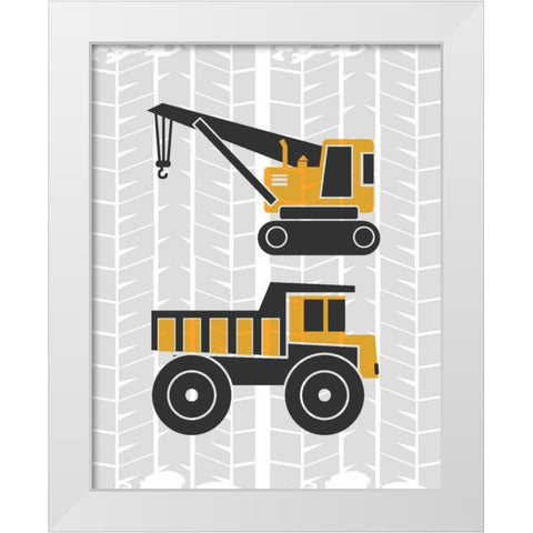 Build Explore 1 White Modern Wood Framed Art Print by Allen, Kimberly