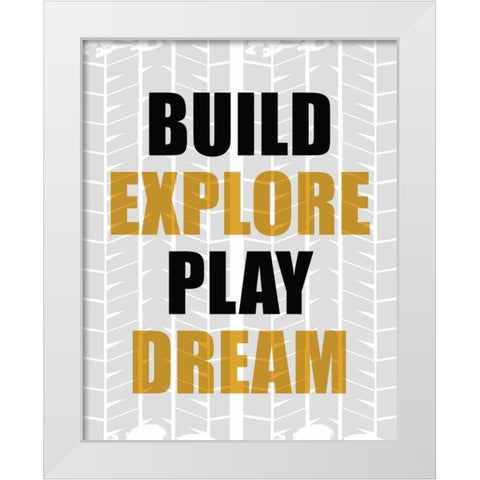Build Explore 2 White Modern Wood Framed Art Print by Allen, Kimberly