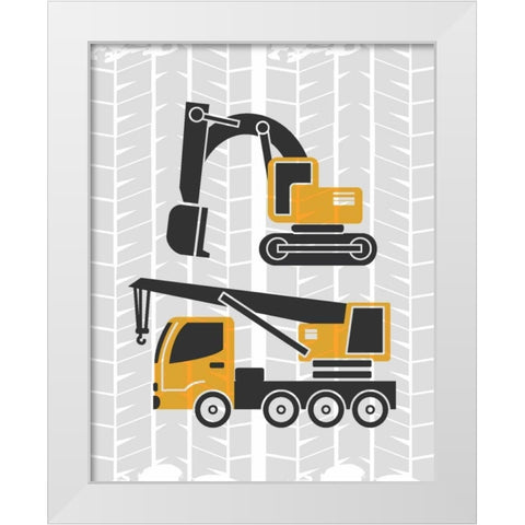 Build Explore 3 White Modern Wood Framed Art Print by Allen, Kimberly