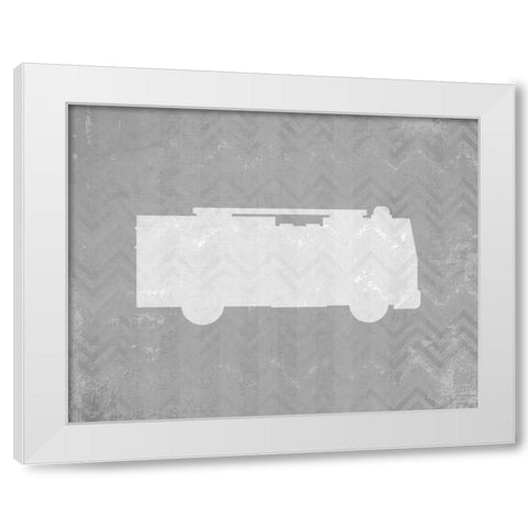 Lets Drive 2 White Modern Wood Framed Art Print by Allen, Kimberly