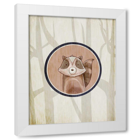 Forest Animals 1 White Modern Wood Framed Art Print by Allen, Kimberly