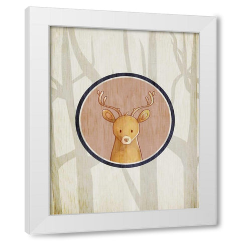 Forest Animals 3 White Modern Wood Framed Art Print by Allen, Kimberly