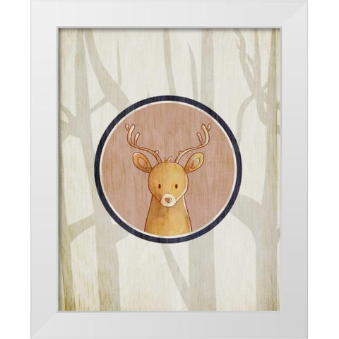 Forest Animals 3 White Modern Wood Framed Art Print by Allen, Kimberly